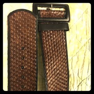 Banana Republic Brown Leather Wide Belt